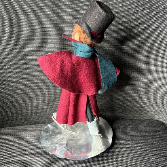 Vintage ANNALEE Ice Skating Doll 11" Skater Winter Top Hat Victorian Christmas - Picture 5 of 10